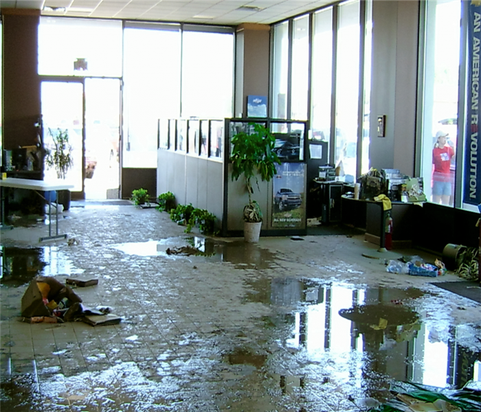 A business damaged by water